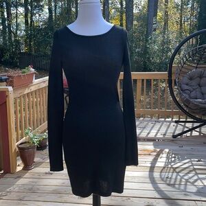 EUC- Zara Black Long Sleeved Bodycon Dress Size M